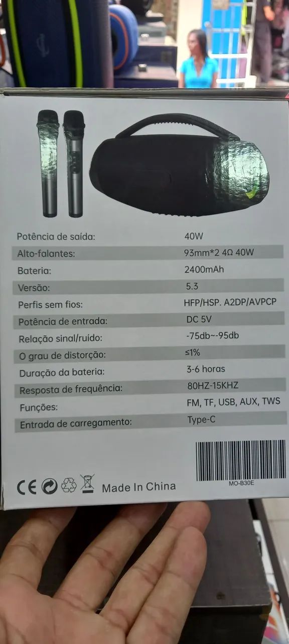Caixa de som bombox grande átomo  - Foto 3