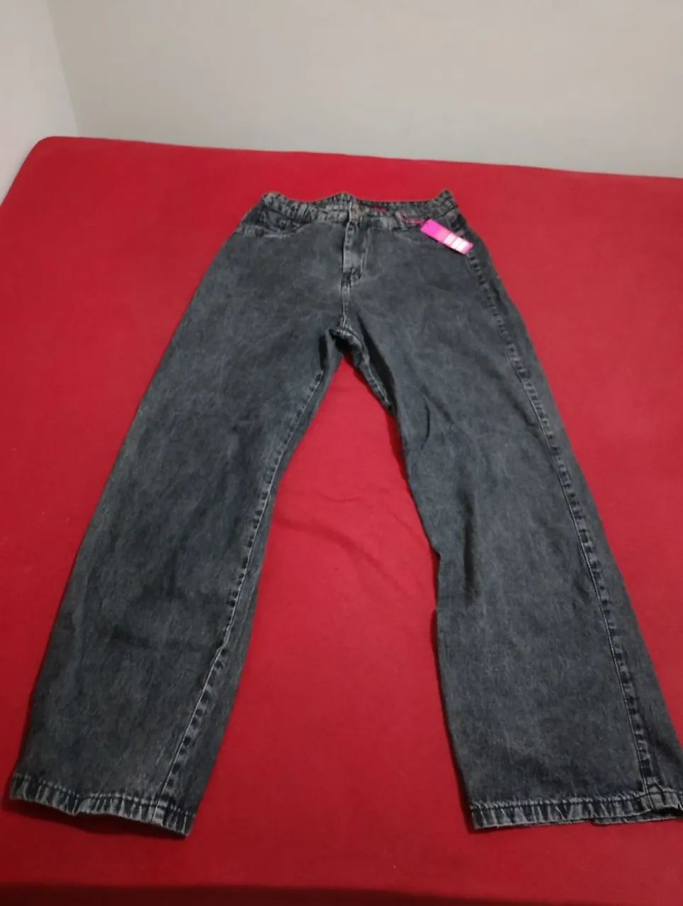 Calça wid leg Black marmorizada 100% algodão 