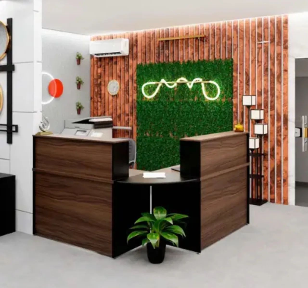 BALCÃO DE ATENDIMENTO 1.20x1.20 LOJA IKONOFFICE 
