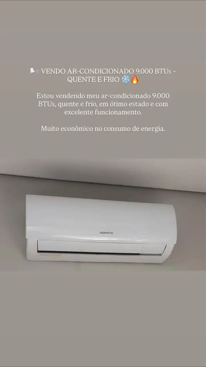 Ar-condicionado 9mil btus 
