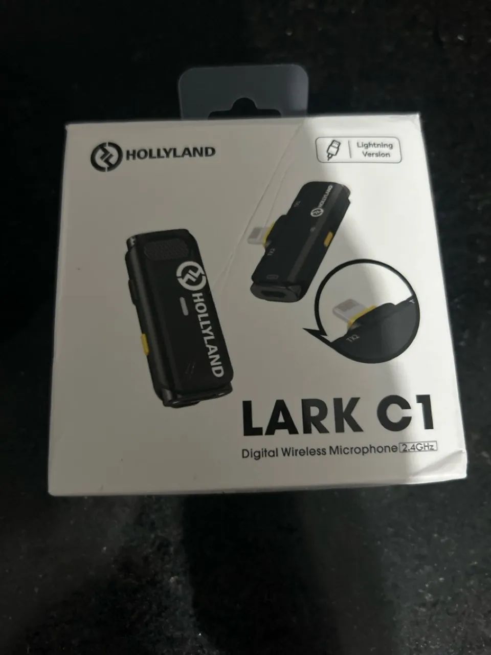Microfone Hollyland lark C1 entrada tipo light