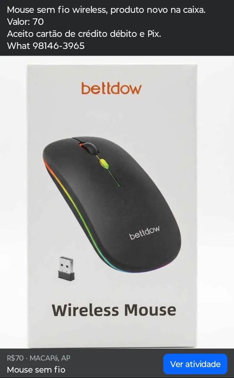 Mouse sem fio 