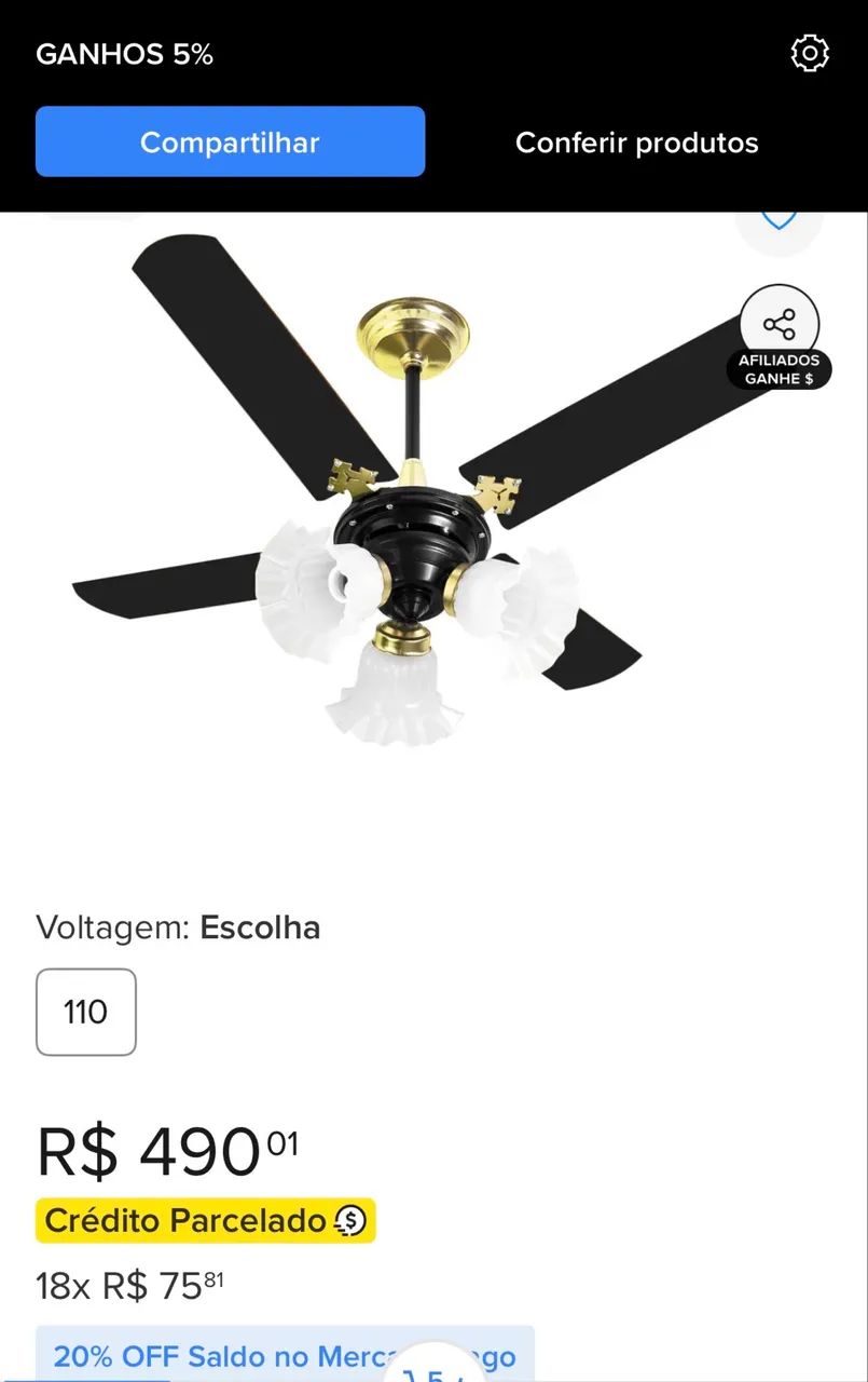 Ventilador de teto 3 lâmpadas  - Foto 5