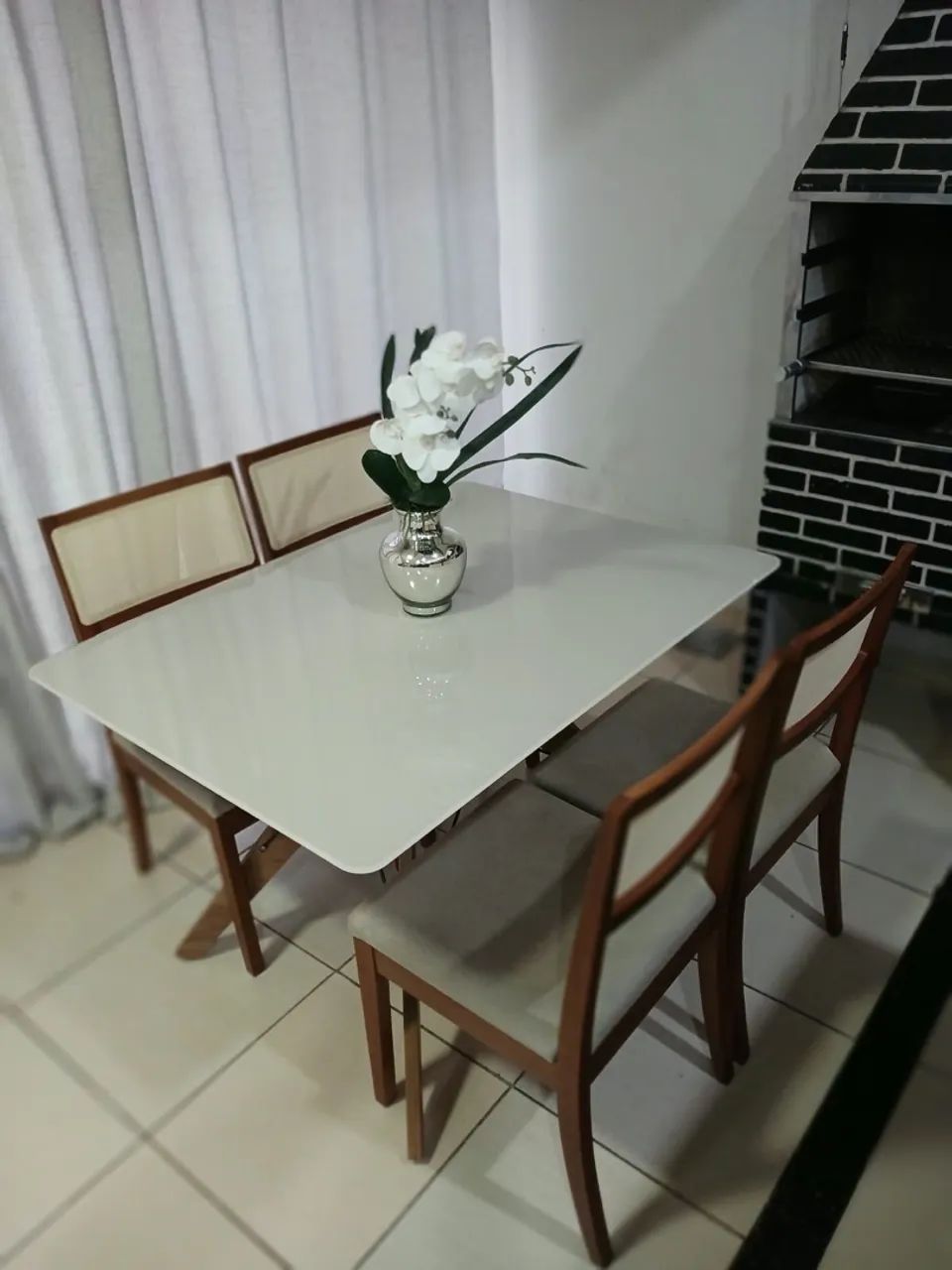Mesa jantar 4 cadeiras - Foto 5