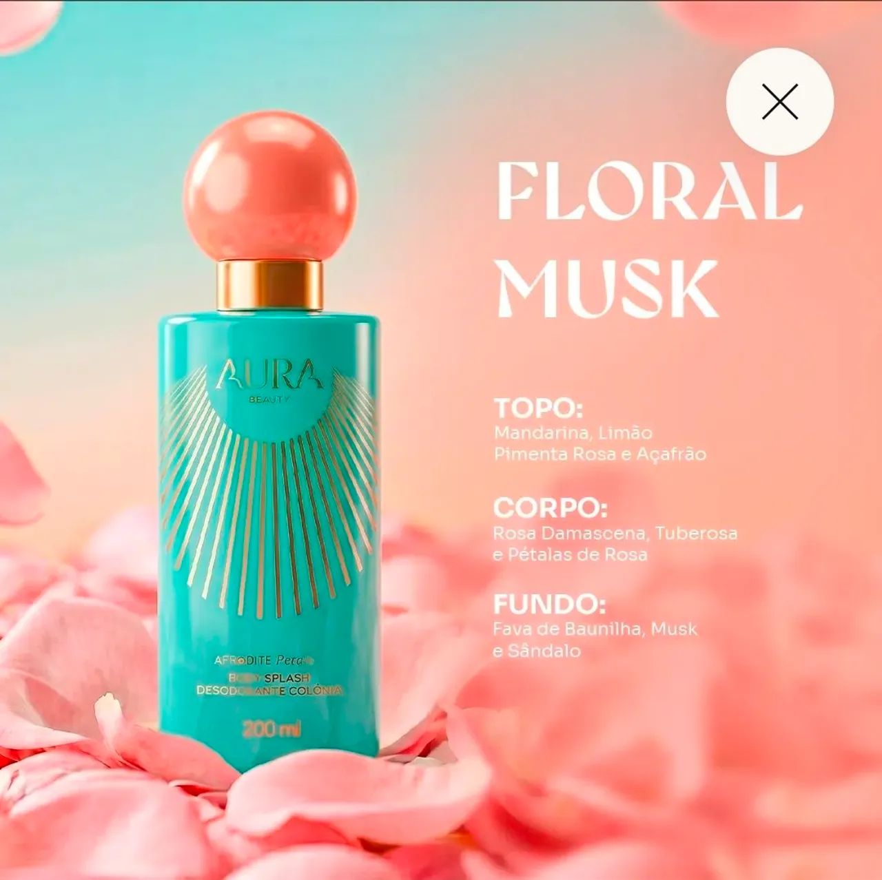 Body Splash Afrodite Petals 200ml - Foto 2