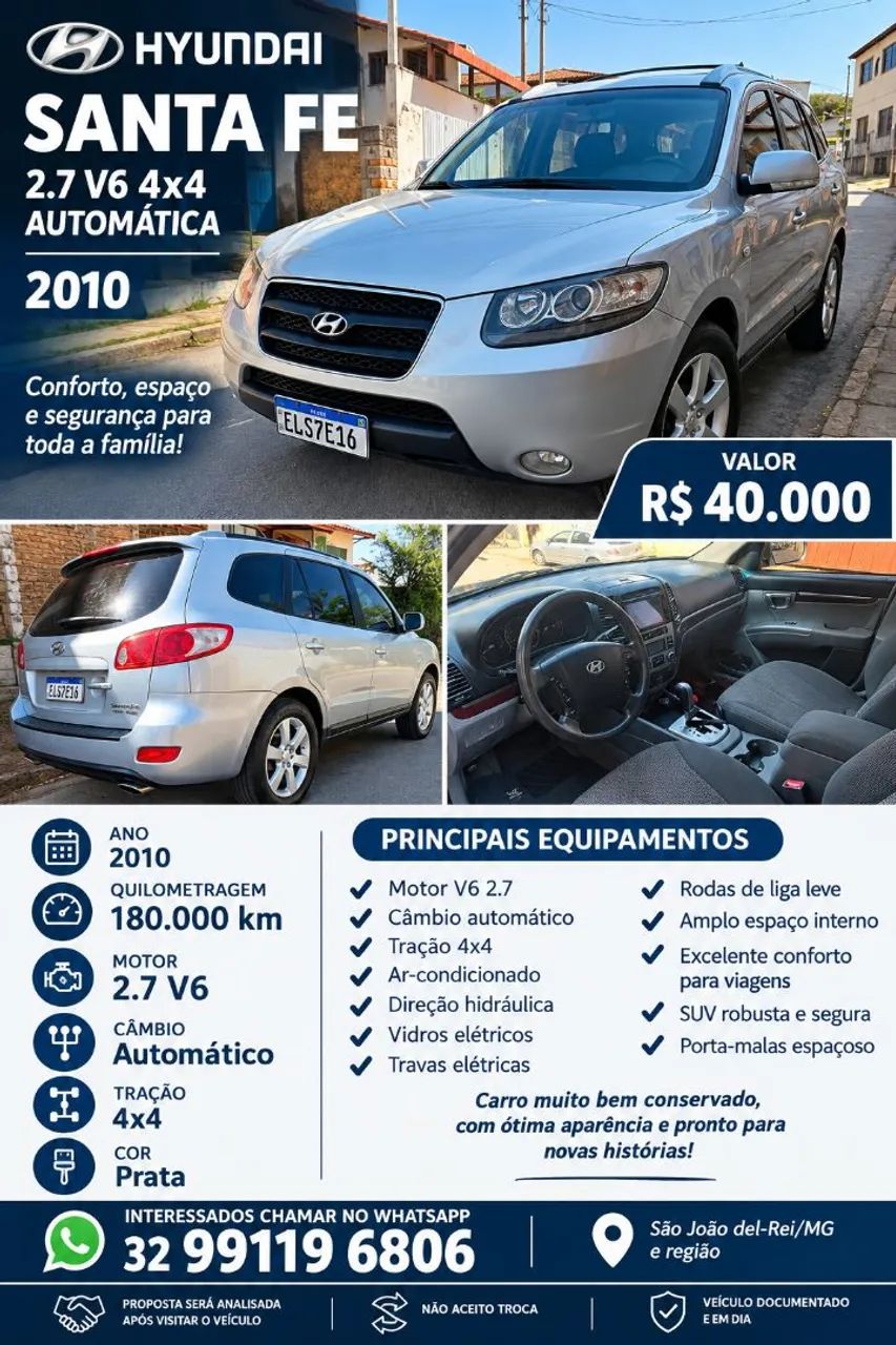 Hyundai Santa Santa Fe GLS 2.7 V6 4x4TipTronic 2010
