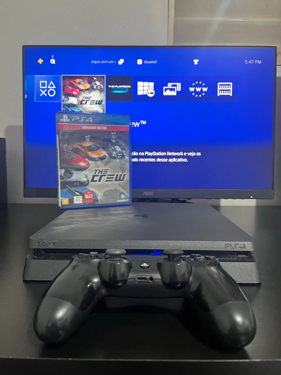 Ps4 Slim Completo + Jogo - Garantia 