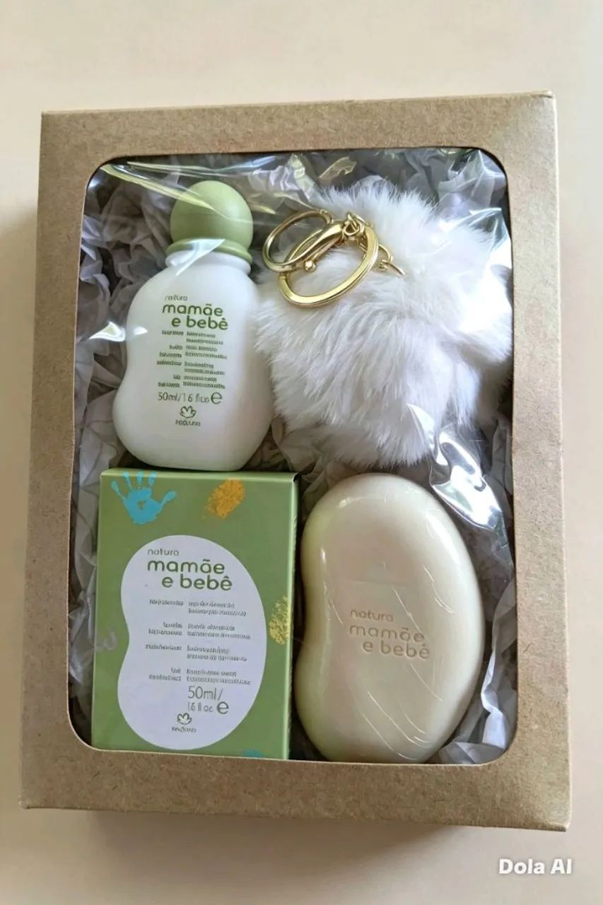 ? PRESENTE NATURA MAMÃE E BEBÊ NA CAIXINHA COM VISOR  - Foto 3
