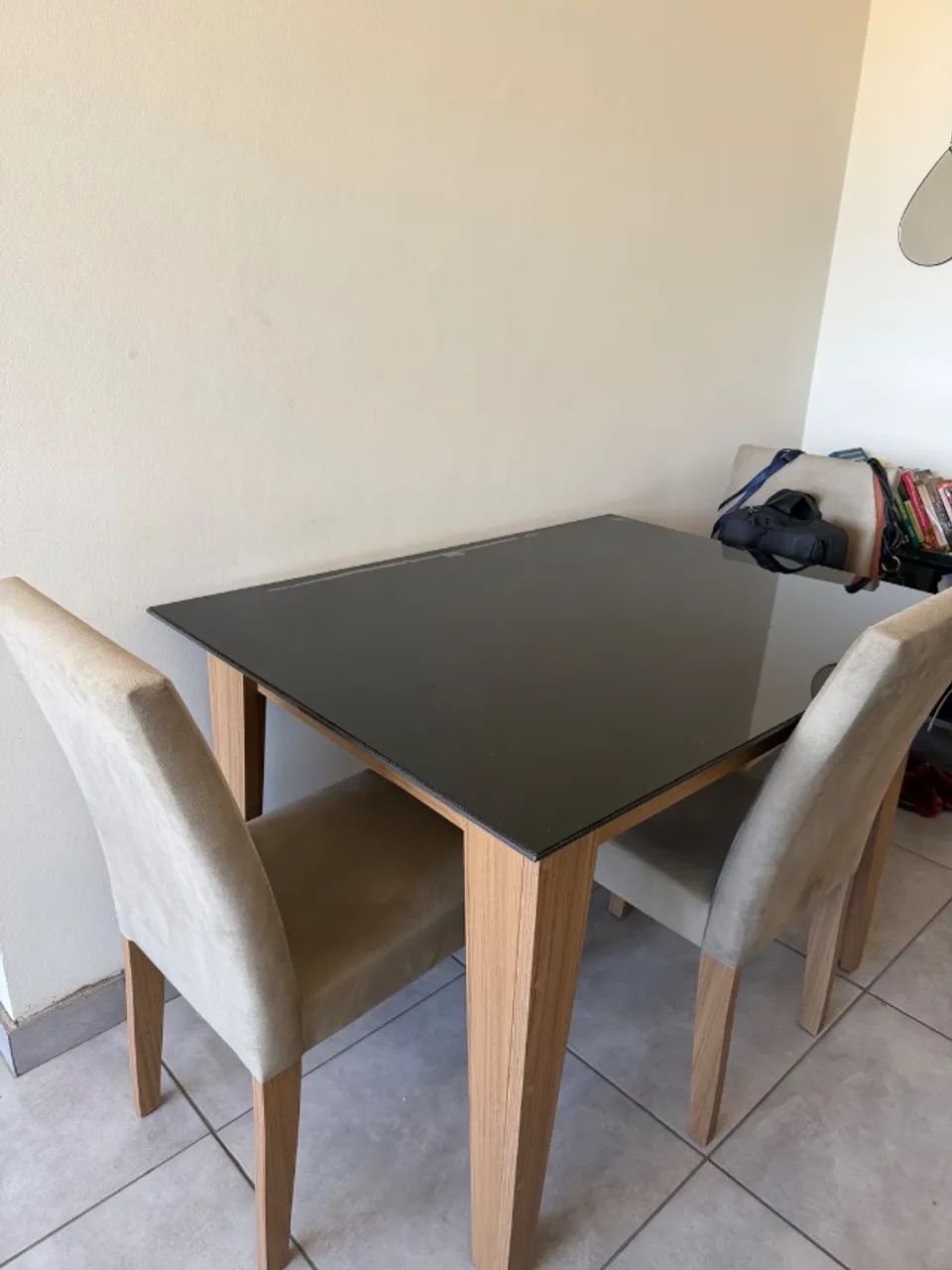 Mesa de jantar 4 cadeiras e 1 hack de televisão  - Foto 4
