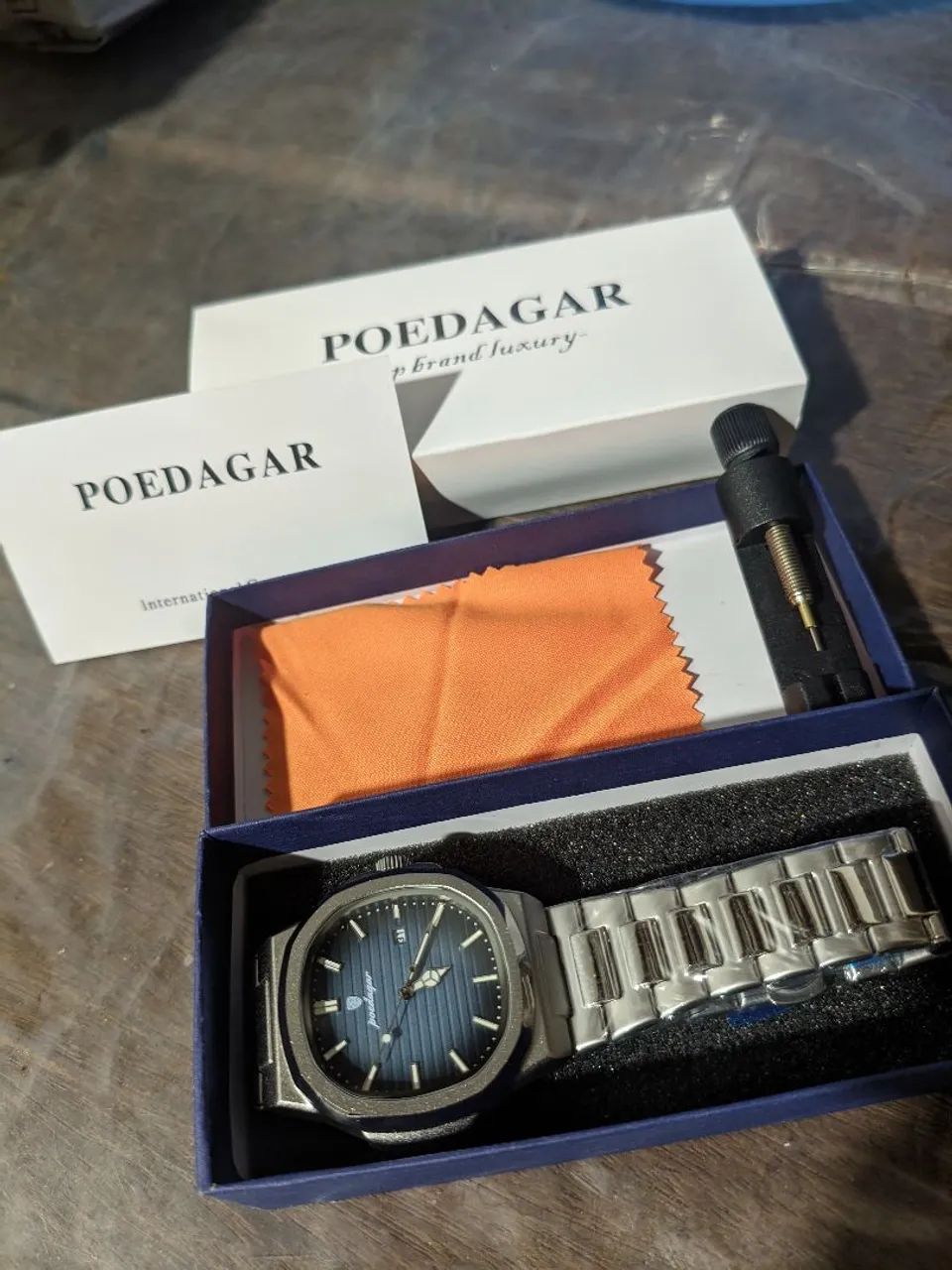 Relógio Poedagar de luxo - Silver Blue - Foto 3
