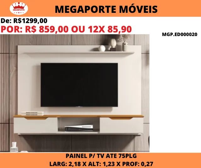Painel Studeo 2,18 para Tv até 75 Polegadas