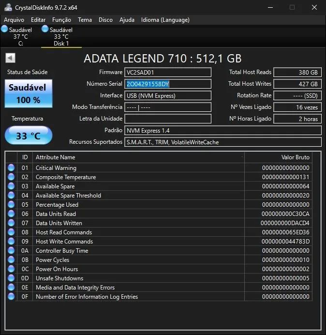NVME SSD 512GB ADATA LEGEND - Foto 3