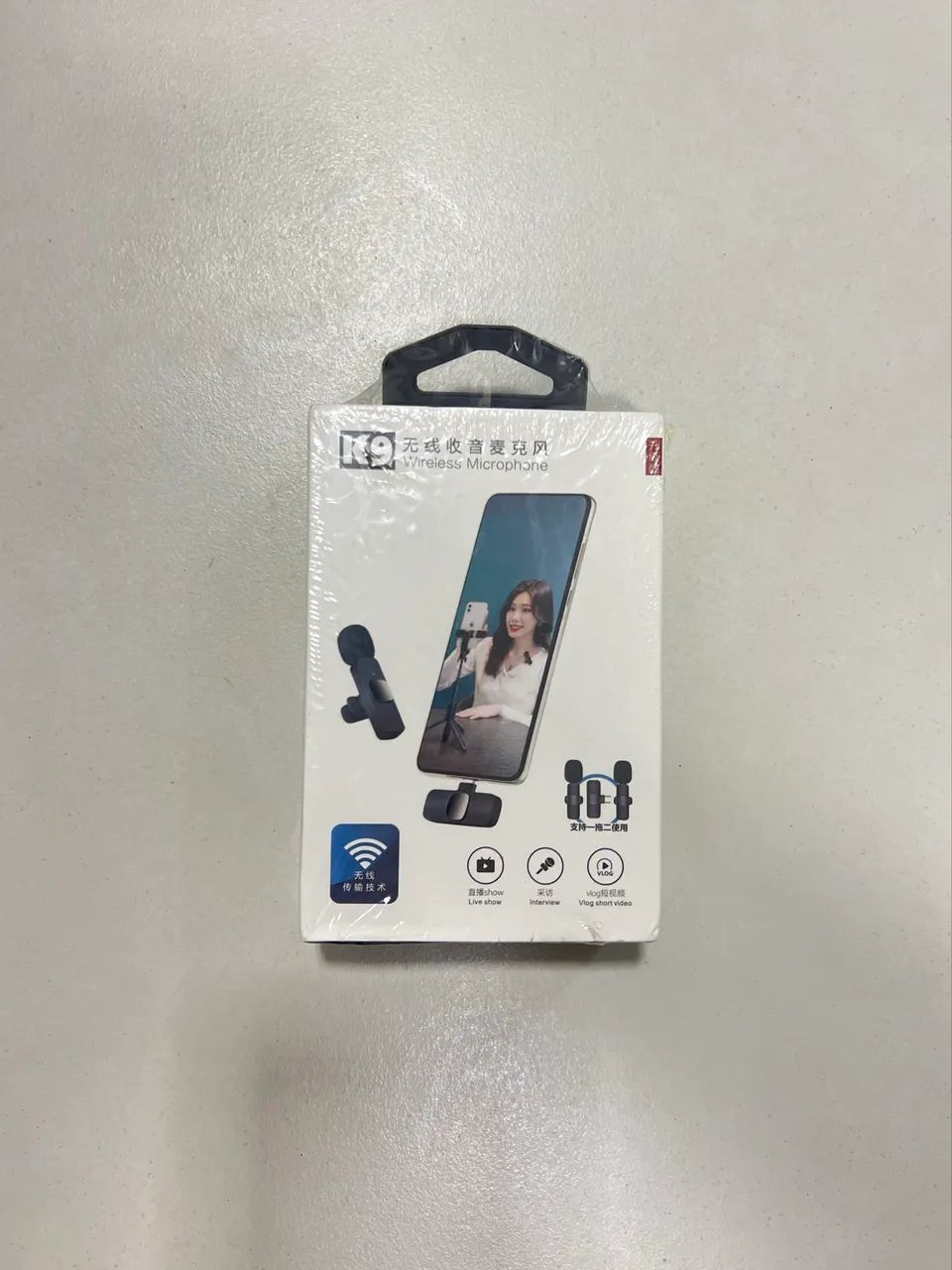 MICROFONE SEM FIO K9 PARA CELULAR (NOVO LACRADO )