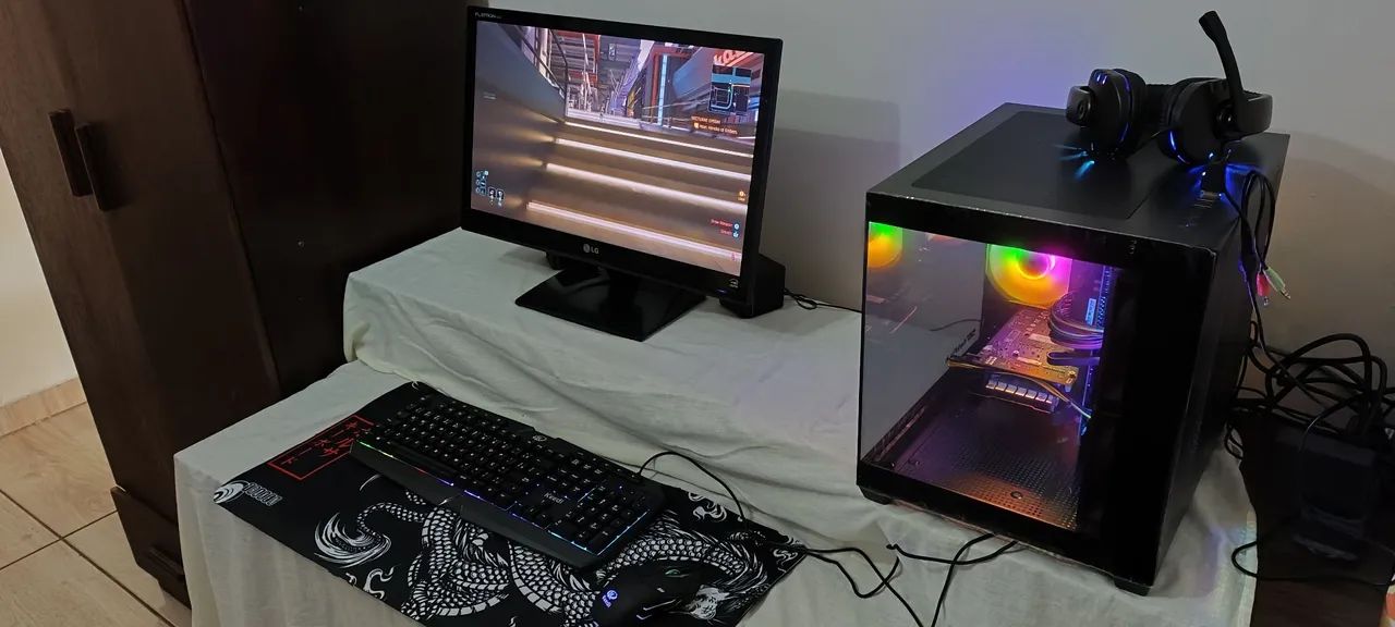 Pc Gamer Ryzen 7 com monitor 22 polegadas teclado mouse GAMER- pronto pra jogar  - Foto 4