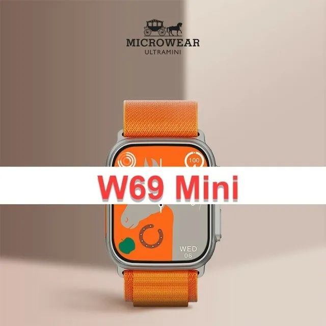 Relógio Smartwatch W69 Ultra Mini 2026 Microwear GPS 45mm Original Lacrado - Foto 3
