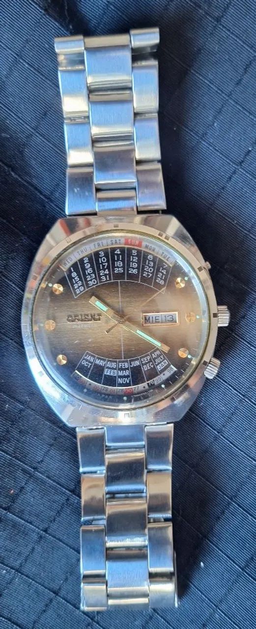 Relógio Orient automático calendário folhinha perpétuo, funcionando! - Foto 3