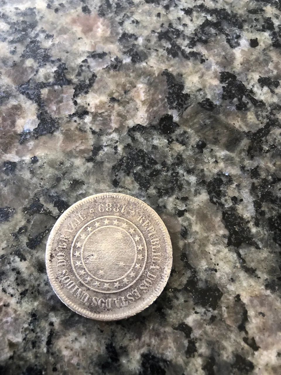 Moeda 100 réis 1889 reverso invertido  - Foto 2
