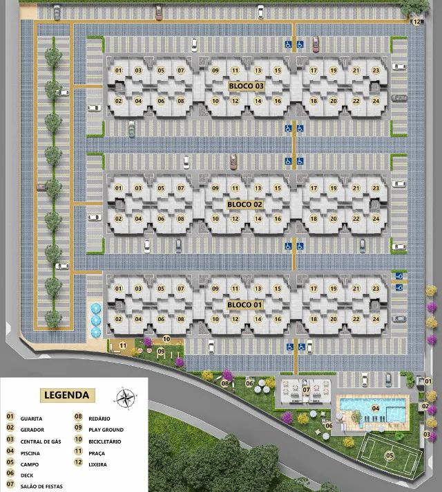Apartamentos de 2 suítes com varanda, elevador e vaga privativa. Lazer completo - Foto 4