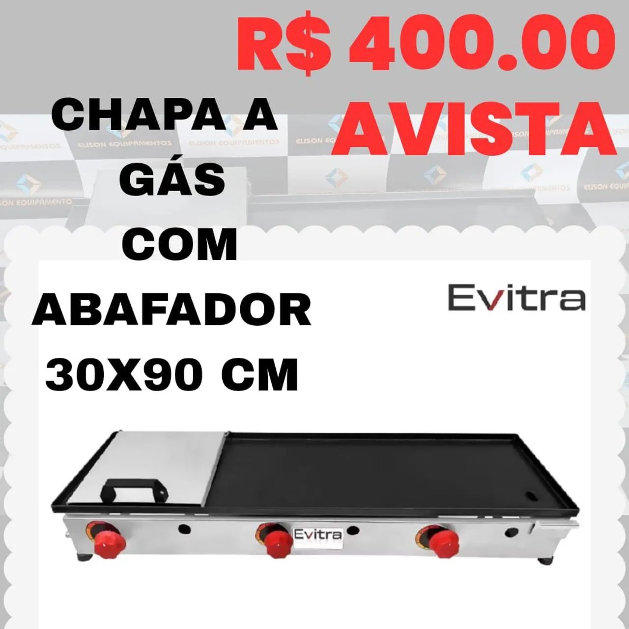Chapa a gás 30x90