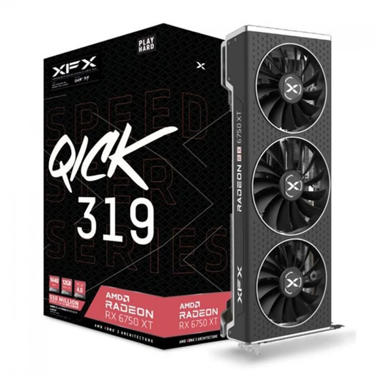 Placa de Vídeo XFX AMD Radeon RX 6750 XT Speedster QICK 319, 12GB
