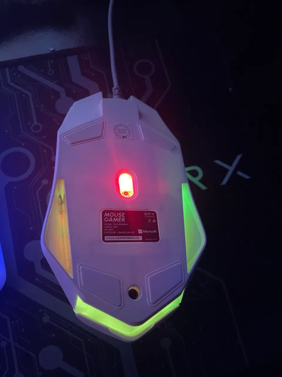 Mouse BRX com iluminação RGB  - Foto 4