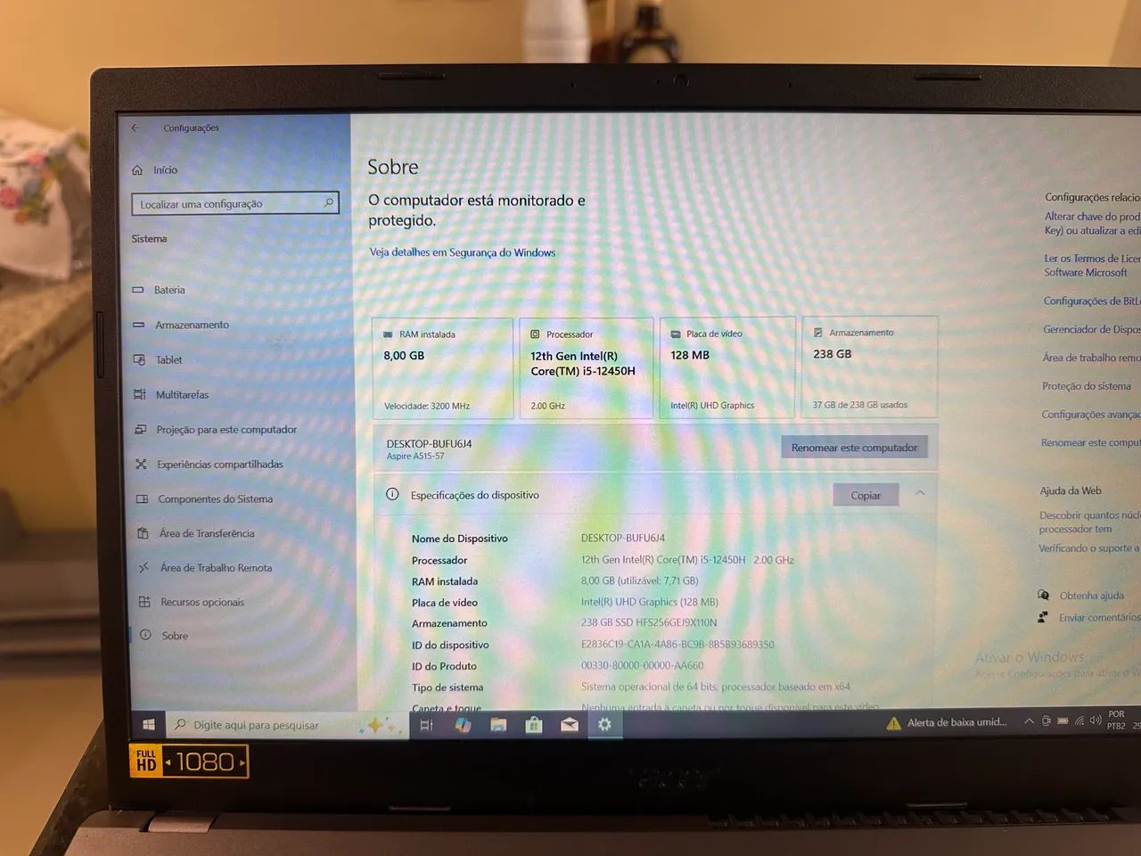 ? NOTEBOOK ACER ASPIRE 5 ? CORE i5 12ª GERAÇÃO - Foto 3