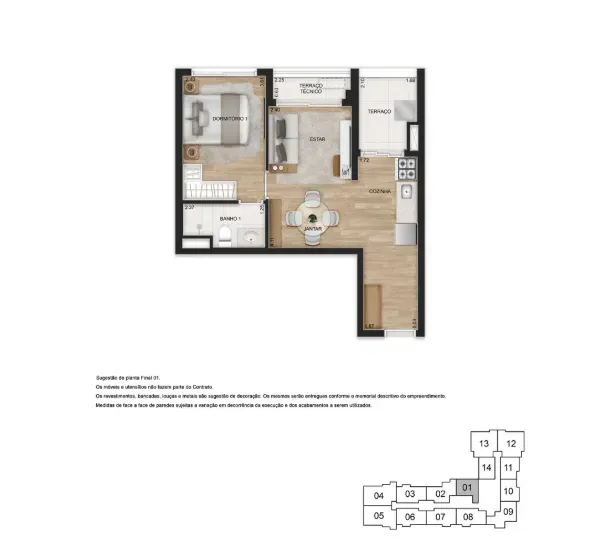 PLANTA 43m²