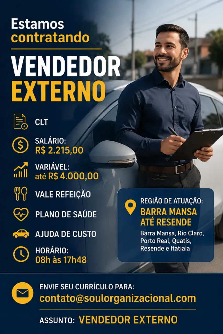 Vendedor Comercial Externo
