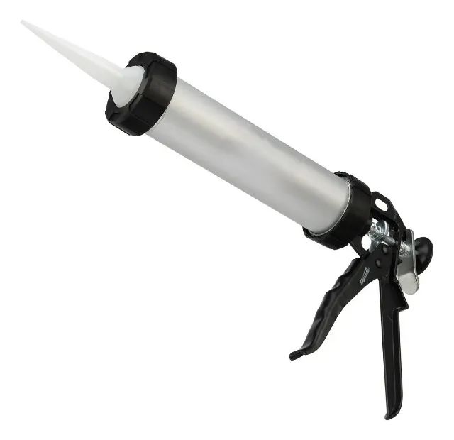 aplicador de silicone em aluminio resistente profissional  400ml 23cm cod6604
