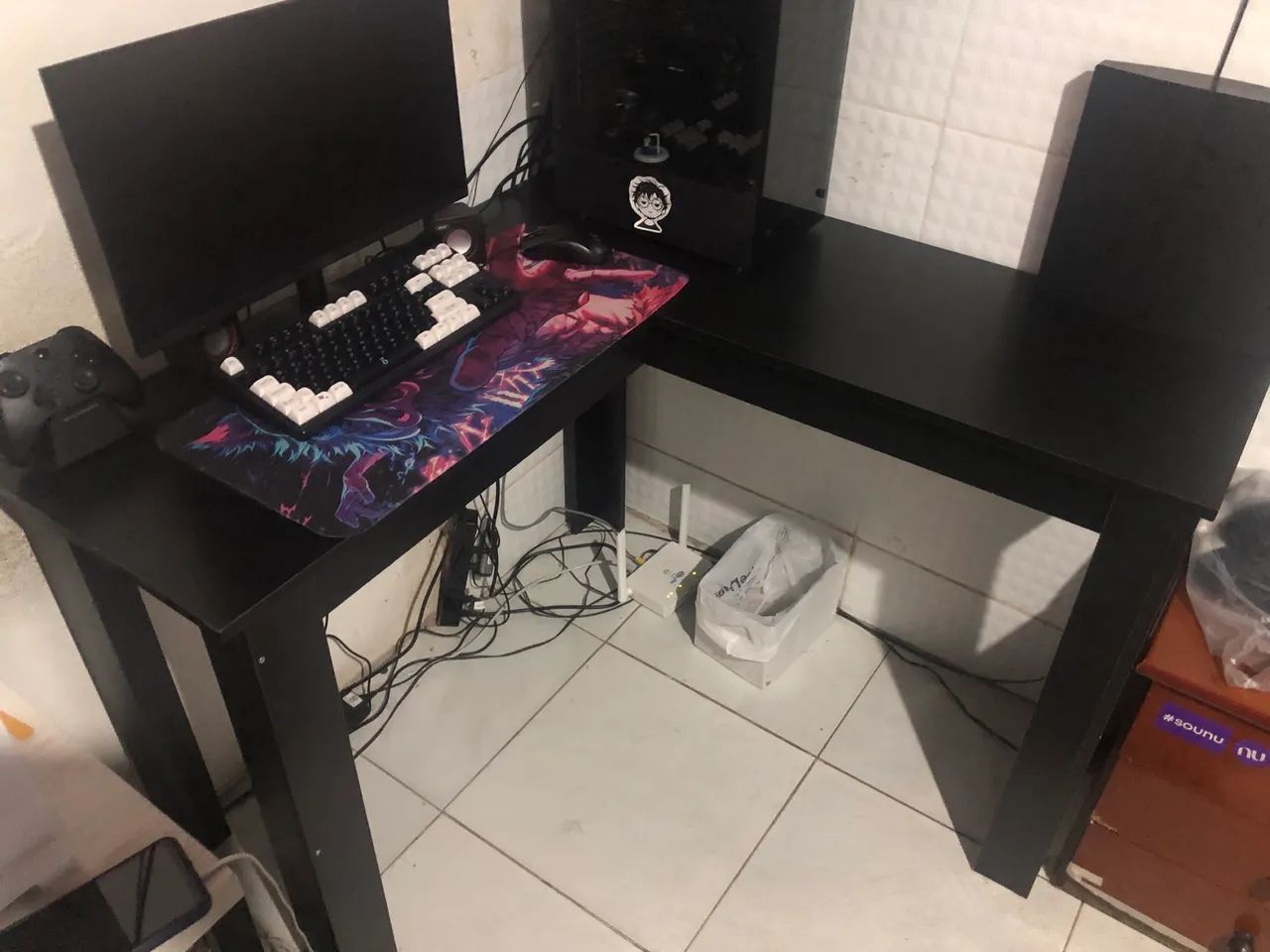 Mesa preta em L  - Foto 2