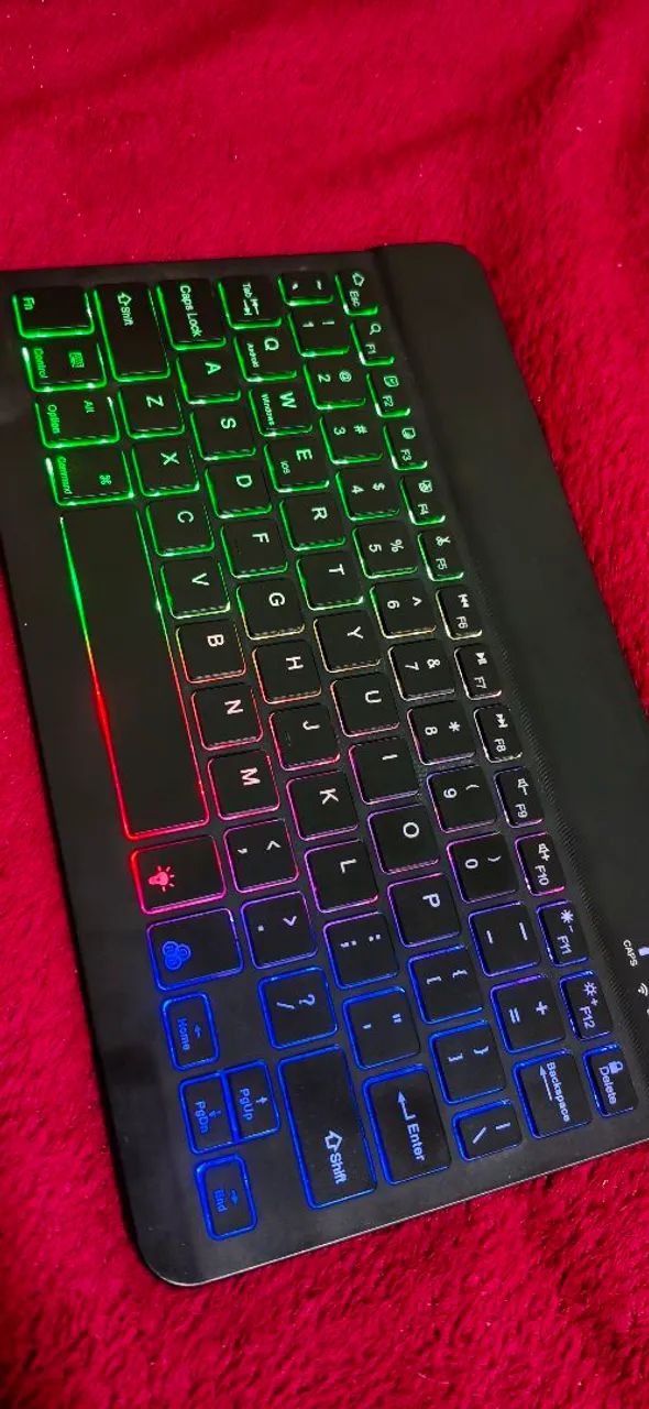 Teclado sem fio com leds + bluetooth impecável  - Foto 3