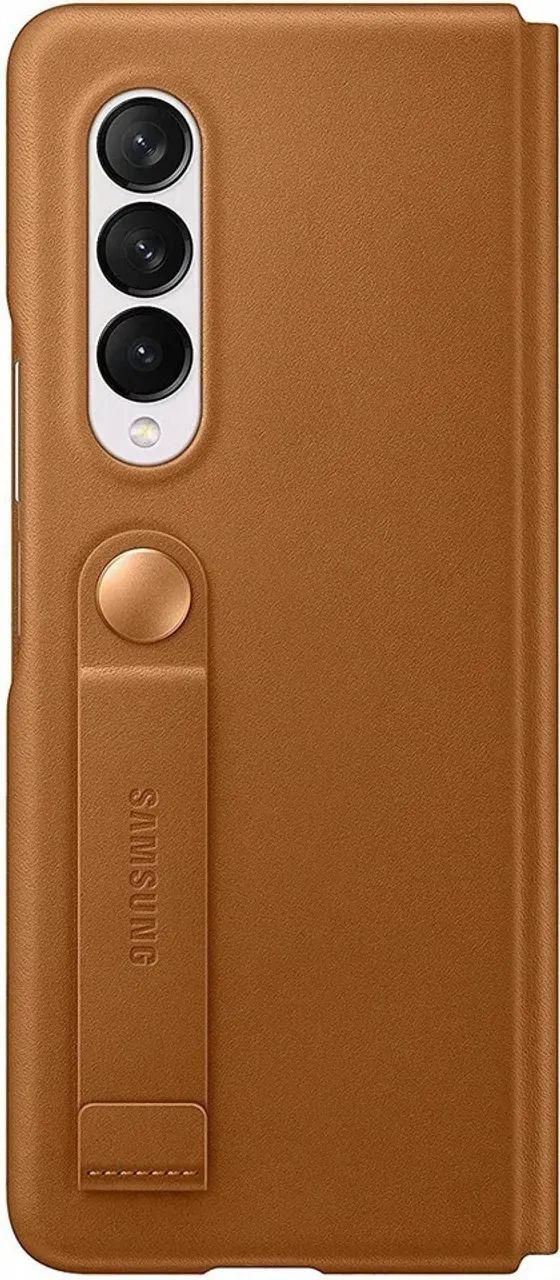 Capa De Couro Flip Cover Para Galaxy Z Fold 3 Samsung - Foto 2