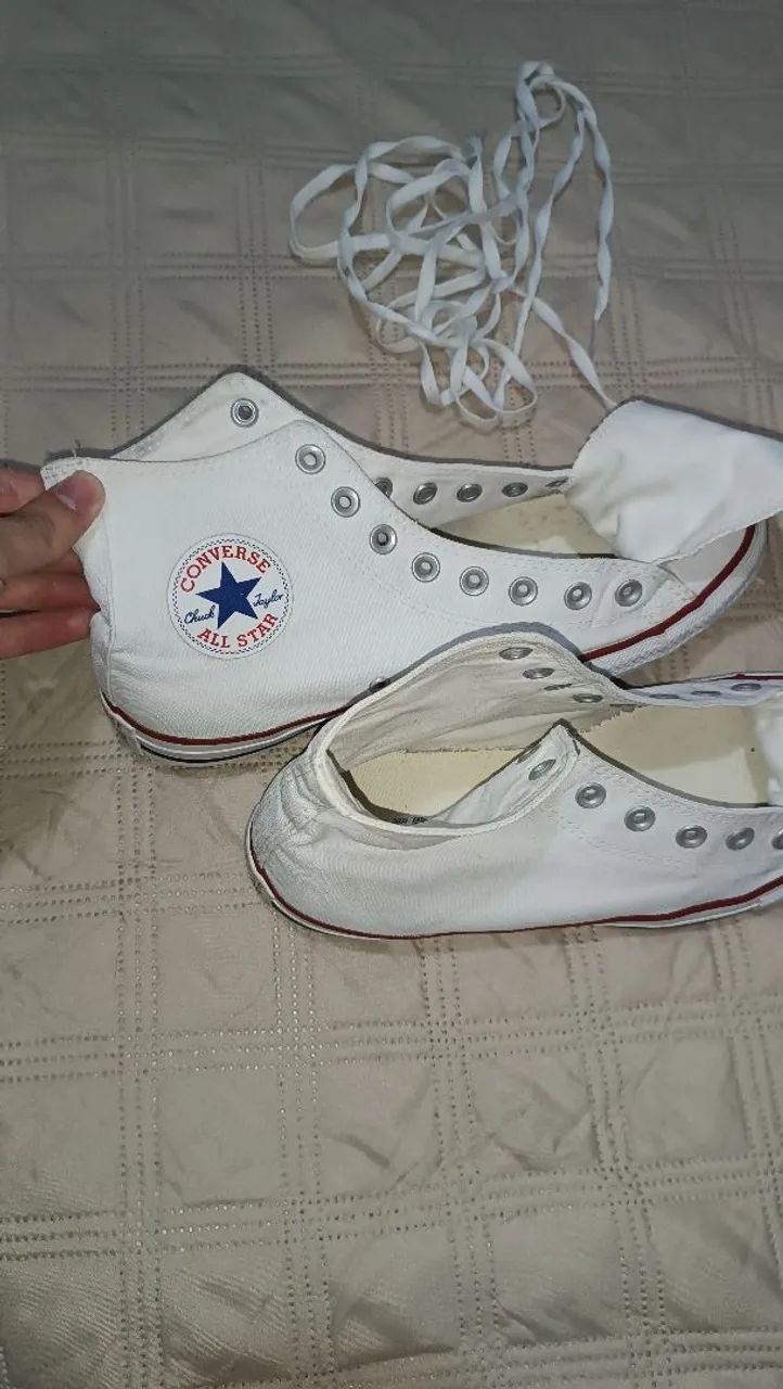 all star branco cano alto - Foto 5