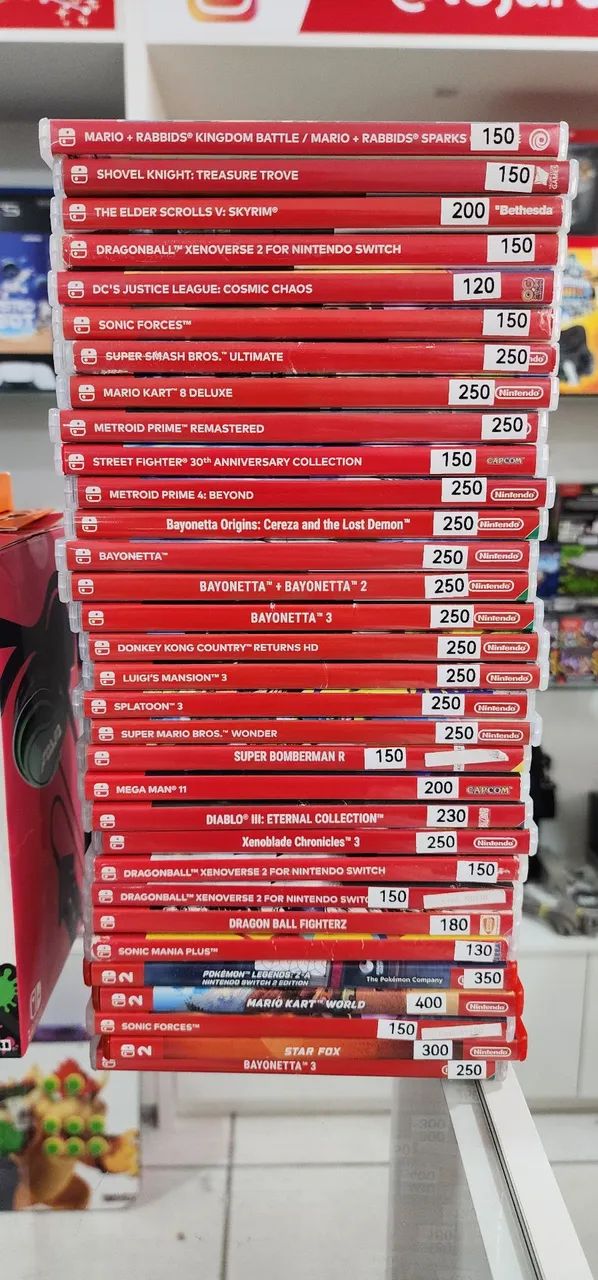 Jogos de Nintendo Switch e Nintendo Switch 2