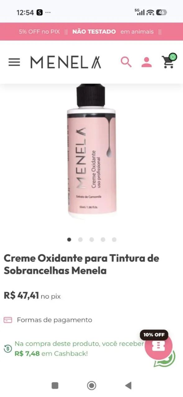 Creme e tintura para sobrancelhas da Menela - Foto 4