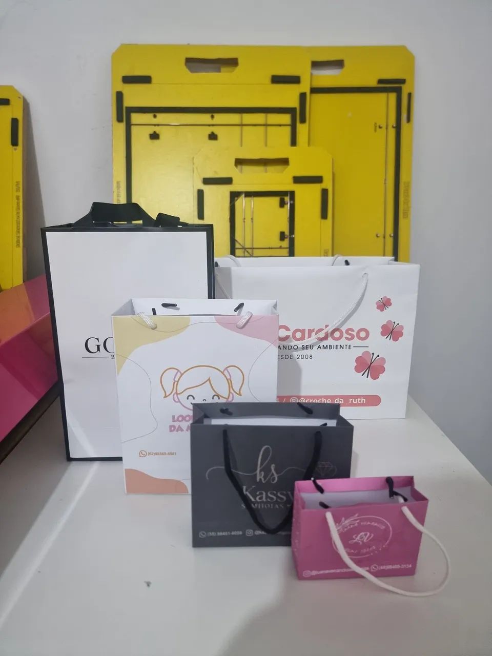 Kit sacolas personalizadas papel offset - Foto 3