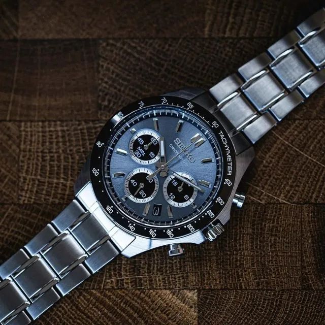 Relógio Seiko Spirit Chronograph Blue Gray SBTR027 - Foto 3