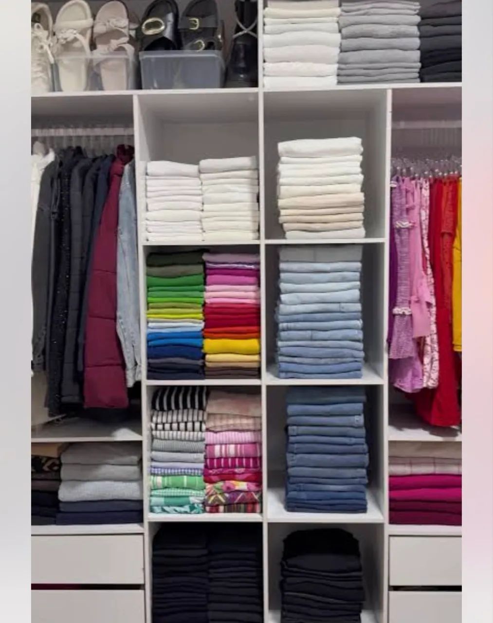 Organização de armários ou closet 