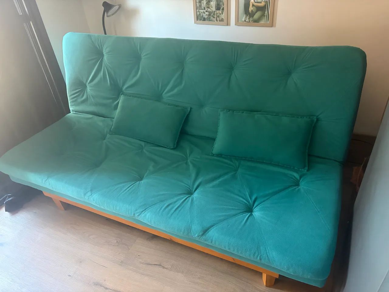 Sofá cama casal 3 lugares com duas banquetas