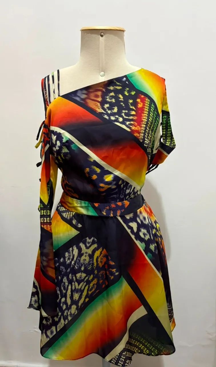 Vestido Botswana Uma manga só