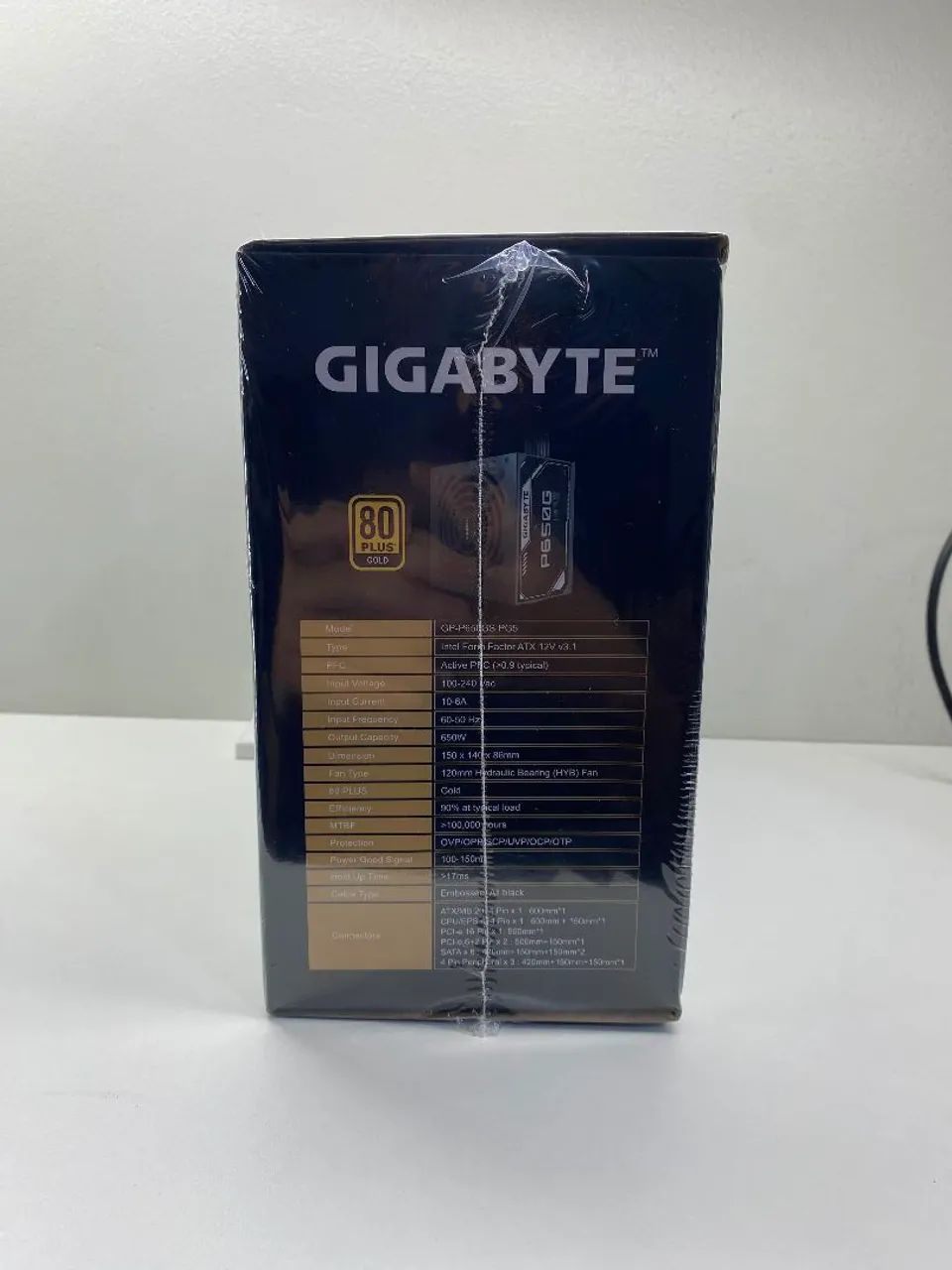 Fonte Real Gigabyte 650W 80p Gold Lacrada - Foto 3