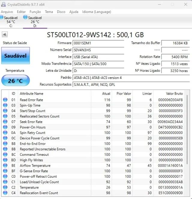 HD Seagate 500 Gb testado - Foto 2