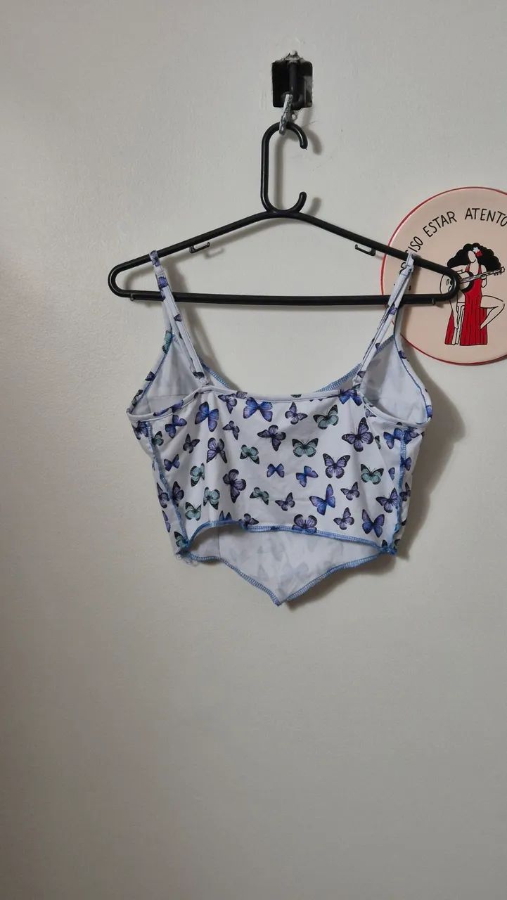 Blusa Shein Borboletas estilo coração  - Foto 3