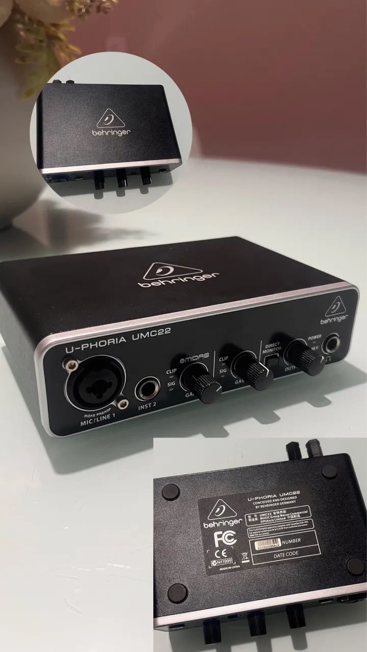 INTERFACE DE AUDIO BEHRINGER U-PHORIA UMC22