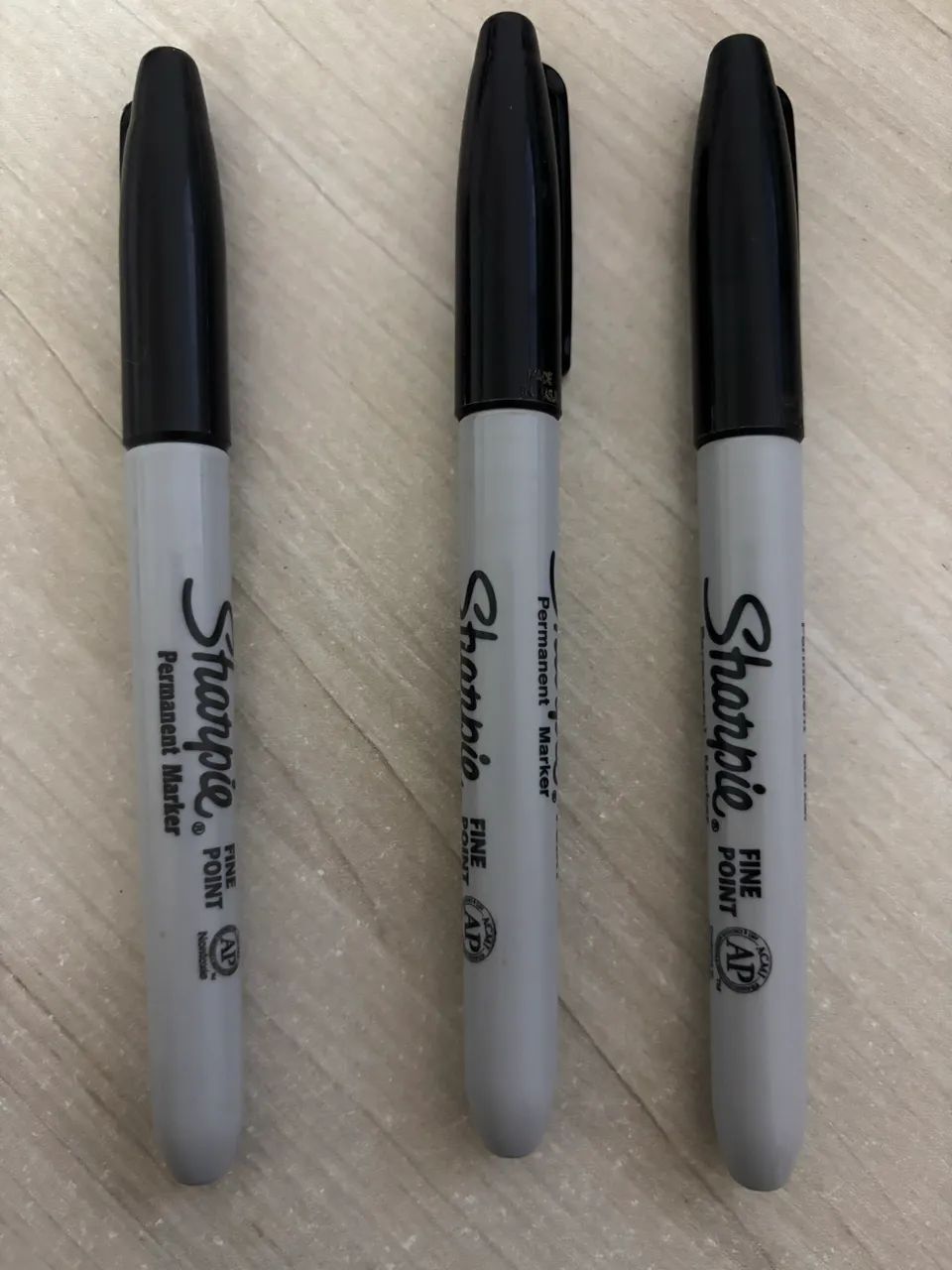 kit 3 canetas sharpie fine point preta - Foto 2
