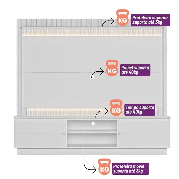 Home Guararapes Linea Brasil, ideal para TVs até 75 Polegadas - Entrega Imediata; - Foto 2