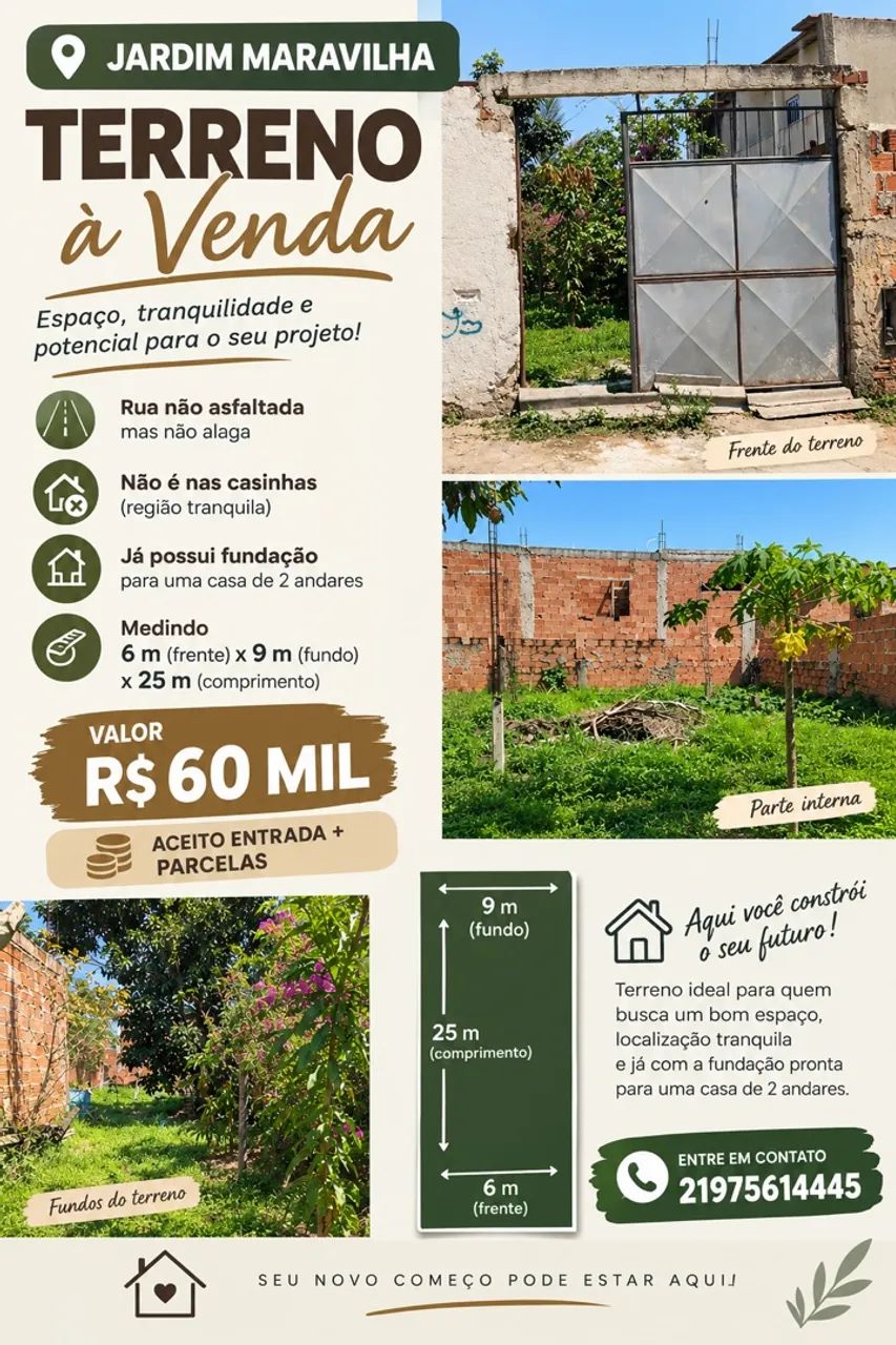 Terreno 60 mil 