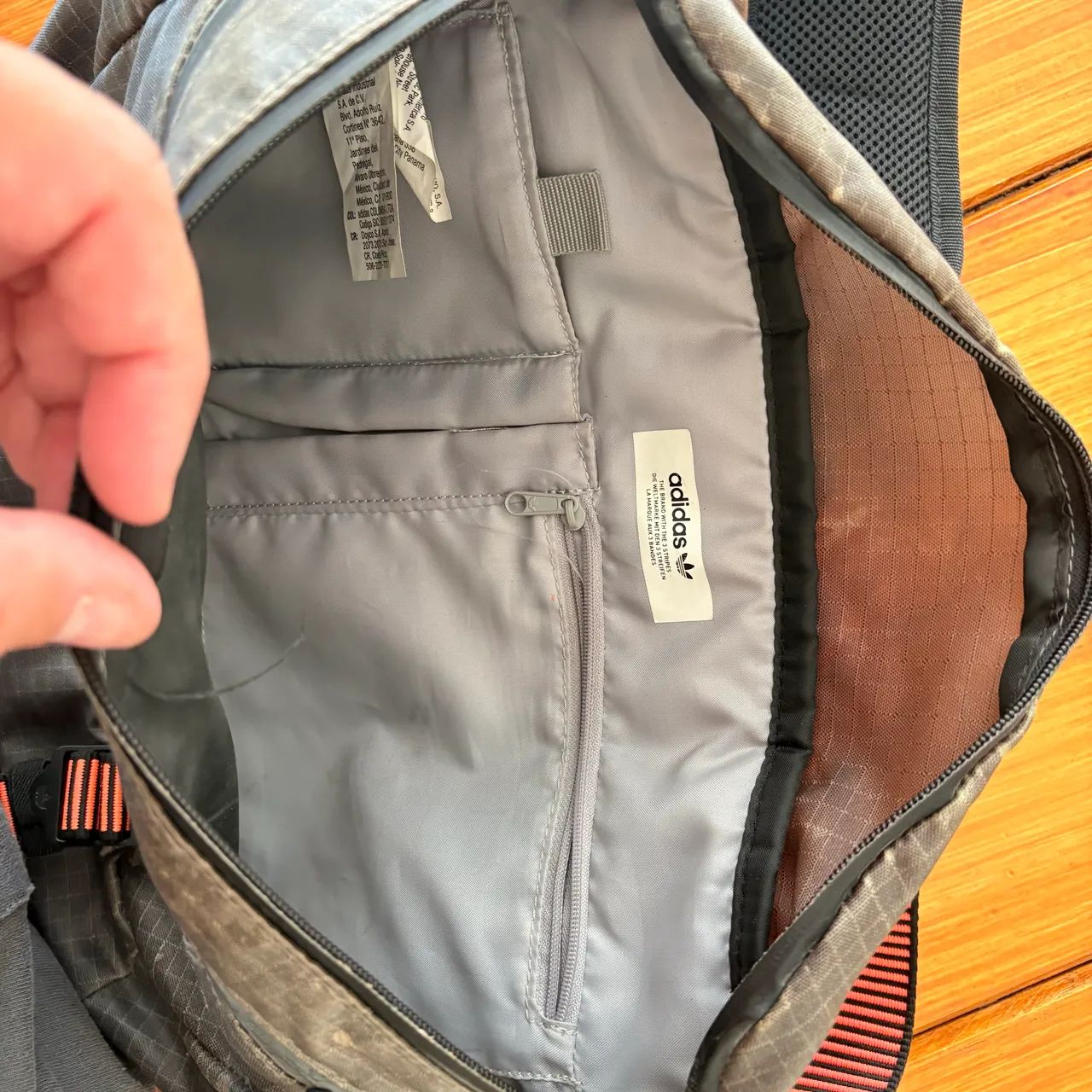 bolsa ajustável adidas cinza e laranja - Bolsas, malas e mochilas