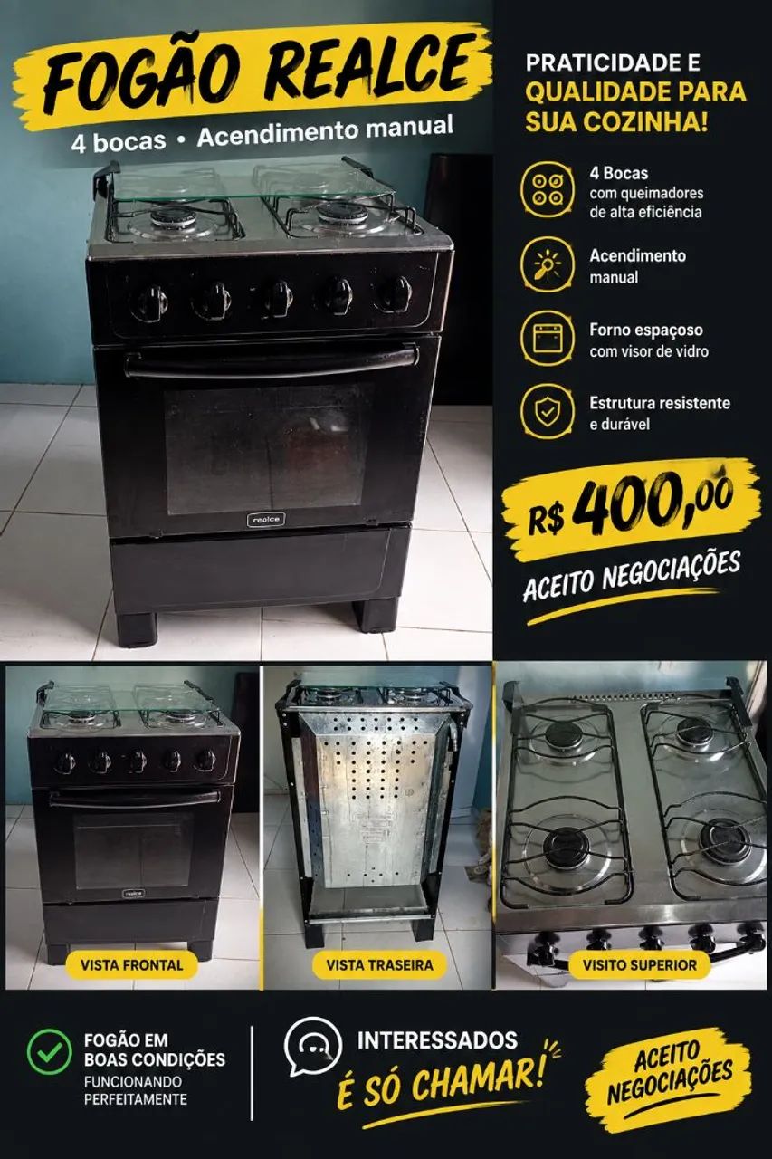 Fogão 4 bocas 