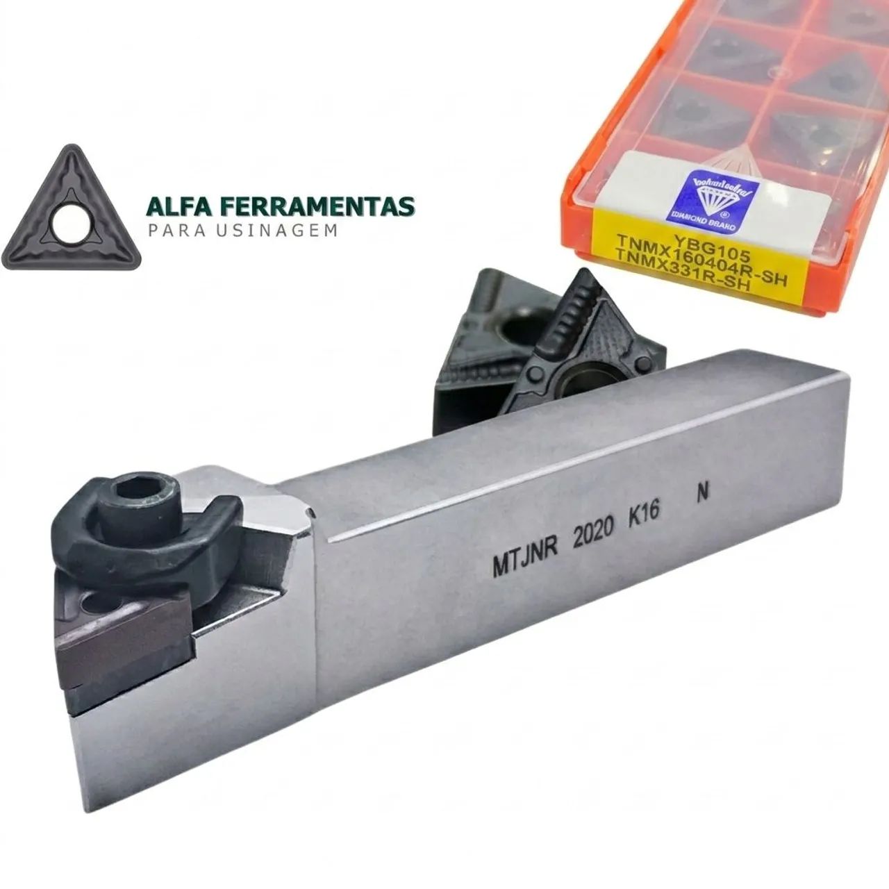 Porta Ferramenta MTJNR 2020 K16 + Pastilhas TNMX 160404R-SH (Kit